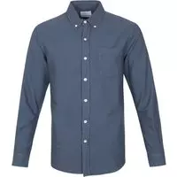 Colorful Standard - Overhemd Petrol Blauw - M - Heren - Modern-fit