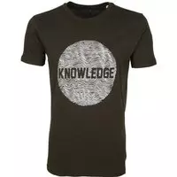 KnowledgeCotton Apparel - T-shirt Alder Donkergroen - XL - Modern-fit