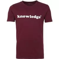 KnowledgeCotton Apparel - T-shirt Paars - L - Modern-fit