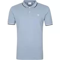 KnowledgeCotton Apparel - Rowan Polo Blauw - L - Modern-fit