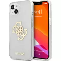 Guess Glitters Backcase iPhone 13 hoesje Transparant