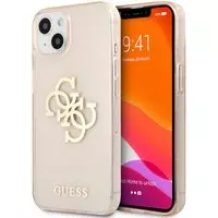 Guess Glitters Backcase iPhone 13 hoesje Goud