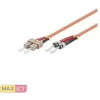 MicroConnect Microconnect ST/PC-SC/PC 2m. Snoerlengte: 2 m, Aansluiting 1: ST, Aansluiting 2: SC, Full duplex