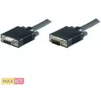 MicroConnect SVGA/HD15 1m 1m SVGA HD15 Zwart