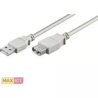MicroConnect Microconnect USB 2.0 A-A 1.8m M-F. Lengte snoer: 1,8 m, Aansluiting 1: USB A, Aansluiting 2: USB A, USB-versie: USB 2.0, Geslacht connector: Mannelijk/Vrouwelijk, Kleu