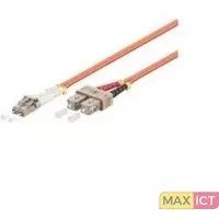 MicroConnect Microconnect LC/PC-SC/PC 1m. Snoerlengte: 1 m, Aansluiting 1: LC, Aansluiting 2: SC, Full duplex