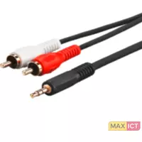 MicroConnect Microconnect 3.5mm - 2xRCA (15m). Aansluiting 1: 3.5mm, Aansluiting 1 type: Mannelijk, Aansluiting 2: 2 x RCA, Aansluiting 2 type: Mannelijk, Snoerlengte: 15 m, Kleur