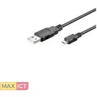 MicroConnect Microconnect USBABMICRO3. Lengte snoer: 3 m, Aansluiting 1: USB A, Aansluiting 2: Micro-USB B, USB-versie: USB 2.0, Geslacht connector: Mannelijk/Mannelijk, Kleur van