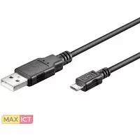 MicroConnect Microconnect USBABMICRO5. Lengte snoer: 5 m, Aansluiting 1: USB A, Aansluiting 2: Micro-USB B, USB-versie: USB 2.0, Geslacht connector: Mannelijk/Mannelijk, Kleur van