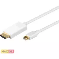 MicroConnect MDPHDMI1 1m HDMI Type A (Standard) Mini DisplayPort Wit video kabel adapter