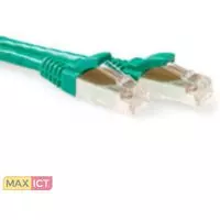 ACT FB6715 netwerkkabel 15 m Cat6a S/FTP (S-STP) Groen