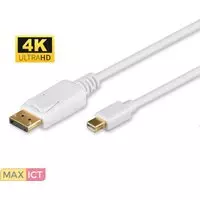 MicroConnect Mini Displayport - Displayport, 1m, M-M 1m mini DisplayPort DisplayPort Wit