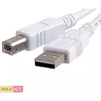 Cables To Go 3m USB 2.0 A/B Cable. Lengte snoer: 3 m, Aansluiting 1: USB A, Aansluiting 2: USB B, USB-versie: USB 2.0, Geslacht connector: Mannelijk/Mannelijk, Kleur van het produc