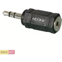 ICIDU Headset Adapter 2.5mm naar 3.5mm Zwart