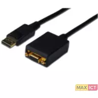 MicroConnect DPVGA15CM 0.15m DisplayPort VGA (D-Sub) Zwart video kabel adapter