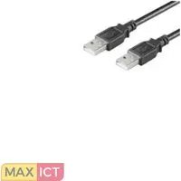 MicroConnect Microconnect USB2.0, M/M, 0.5m. Lengte snoer: 0,5 m, Aansluiting 1: USB A, Aansluiting 2: USB A, USB-versie: USB 2.0, Geslacht connector: Mannelijk/Mannelijk, Maximale