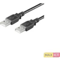 MicroConnect Microconnect USB2.0, M/M, 1m. Lengte snoer: 1 m, Aansluiting 1: USB A, Aansluiting 2: USB A, USB-versie: USB 2.0, Geslacht connector: Mannelijk/Mannelijk, Maximale ove