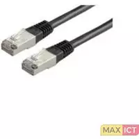 Roline Value S/FTP (PiMF) Patchkabel, Cat. 6, zwart 0.5m. Snoerlengte: 0,5 m, Kabel standaard: Cat6, Kabelafscherming: S/FTP (S-STP), Aansluiting 1: RJ-45, Aansluiting 2: RJ-45