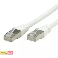 Roline Value S/FTP (PiMF) patchkabel, Cat.6, witte 5 m. Snoerlengte: 5 m, Kabel standaard: Cat6, Kabelafscherming: S/FTP (S-STP), Aansluiting 1: RJ-45, Aansluiting 2: RJ-45
