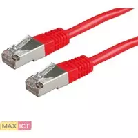 Roline Value S/FTP (PiMF) Patchkabel, Cat. 6, rood 10,0m. Kleur van het product: Rood. Impedantie: 100 Ohm, Lengte: 1 cm