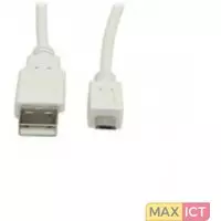 ADJ 320-00019 USB 2.0 Kabel [Type A / Micro USB Type B M/M 1.8m White Blister] (320-00019)