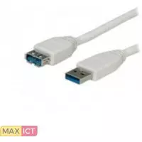 ADJ USB 3.0 Verlengkabel Type A / Type A M/F 1.8 meter Wit