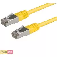 Roline ROLINE S/FTP Patchkabel Cat.5e, geel, 0,5m. Snoerlengte: 0,5 m, Kabel standaard: Cat5e, Kabelafscherming: SF/UTP (S-FTP), Aansluiting 1: RJ-45, Aansluiting 2: RJ-45