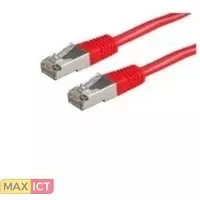 Roline ROLINE S/FTP-Patchkabel Cat.5e, rood, 3m. Snoerlengte: 3 m, Kabel standaard: Cat5e, Kabelafscherming: SF/UTP (S-FTP), Aansluiting 1: RJ-45, Aansluiting 2: RJ-45