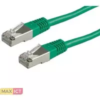 Roline ROLINE S/FTP Patchkabel Cat.5e, groen, 3m. Snoerlengte: 3 m, Kabel standaard: Cat5e, Kabelafscherming: SF/UTP (S-FTP), Aansluiting 1: RJ-45, Aansluiting 2: RJ-45