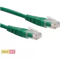 Roline ROLINE UTP Patchkabel Cat.6, groen, 5m. Snoerlengte: 5 m, Kabel standaard: Cat6, Kabelafscherming: U/UTP (UTP), Aansluiting 1: RJ-45, Aansluiting 2: RJ-45