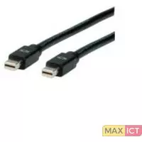 Roline Secomp DisplayPort kabel, Mini DP M - Mini DP M 2,0m. Lengte snoer: 2 m, Aansluiting 1: Mini DisplayPort, Aansluiting 2: Mini DisplayPort