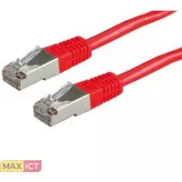 Roline ROLINE S/FTP Patchkabel Cat.5e, rood, 1m. Snoerlengte: 1 m, Kabel standaard: Cat5e, Kabelafscherming: SF/UTP (S-FTP), Aansluiting 1: RJ-45, Aansluiting 2: RJ-45