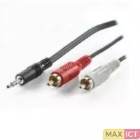 ADJ AV kabel 1 x 3.5mm + 2 RCA 10 meter