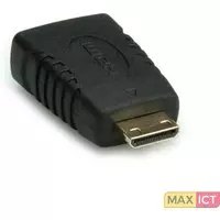 Roline ROLINE HDMI Adapter, HDMI F - HDMI Mini M. Aansluiting 1: Mini HDMI, Aansluiting 2: HDMI. Kleur van het product: Zwart