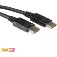 Roline ROLINE DisplayPort Kabel, DP M/M, LSOH 1,0m. Lengte snoer: 1 m, Aansluiting 1: DisplayPort, Aansluiting 2: DisplayPort. Aantal per verpakking: 1 stuk(s). Lengte: 1 mm