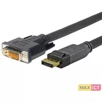 VivoLink 2.0m Displayport - DVI-D 2m DisplayPort DVI-D Zwart