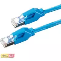 Draka Comteq S/FTP Patch cable Cat6, Blue, 1m netwerkkabel Blauw