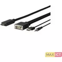 VivoLink Pro VGA + Audio to HDMI 1M 1m HDMI VGA (D-Sub) + 3.5mm + USB A Zwart