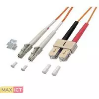 Good Connections Good Technology LW-803LS. Snoerlengte: 3 m, Aansluiting 1: LC, Aansluiting 2: ST, Kern diameter: 50 µm, Full duplex