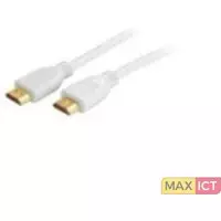 Shiverpeaks BASIC-S - HDMI mit Ethernetkabel - HDMI (M) bis HDMI (M) - 10,0m - abgeschirmt - wit - geformt (BS77478-W)