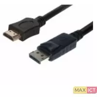 Helos 118876 1m DisplayPort HDMI Zwart video kabel adapter