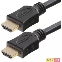 Helos 7.5m, 2xHDMI 7.5m HDMI HDMI Zwart HDMI kabel
