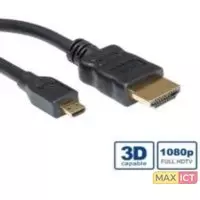 Roline Value HDMI High Speed Kabel mit Ethernet, HDMI A M - HDMI D M 2,0m. Lengte snoer: 2 m, Aansluiting 1: HDMI Type A (Standard), Aansluiting 1 type: Mannelijk, Aansluiting 2: H