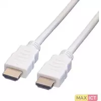Roline Value HDMI High Speed Cable met Ethernet M-M 5,0m. Lengte snoer: 5 m, Aansluiting 1: HDMI Type A (Standaard), Aansluiting 1 type: Mannelijk, Aansluiting 2: HDMI Type A (Stan
