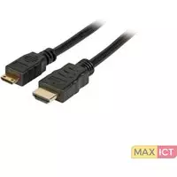 EFB Elektronik HDMI - Mini Hdmi. Lengte snoer: 1 m, Aansluiting 1: HDMI Type C (Mini), Aansluiting 1 type: Mannelijk, Aansluiting 2: HDMI Type A (Standaard), Aansluiting 2 type: Ma