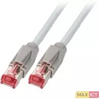 EFB Elektronik K8708GR.30. Snoerlengte: 30 m, Kabel standaard: Cat6a, Kabelafscherming: S/FTP (S-STP), Aansluiting 1: RJ-45, Aansluiting 2: RJ-45, Contact geleider materiaal: Goud,