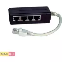 EFB Elektronik K5269.015. Hostinterface: RJ-45, Hub-interfaces: RJ-45. Kleur van het product: Zwart, Zilver, Lengte snoer: 0,15 m