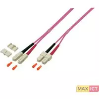 EFB Elektronik O0318.0,5. Snoerlengte: 0,5 m, Type glasvezel: OM4, Aansluiting 1: SC, Aansluiting 2: SC, Kern diameter: 50 µm, Full duplex