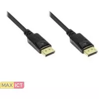 Alcasa 4810-005G 0.5m DisplayPort DisplayPort Zwart DisplayPort kabel