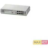 Allied Telesis GS910/8. Switch type: Unmanaged. Type basis-switching RJ-45 Ethernet-poorten: Gigabit Ethernet (10/100/1000), Aantal basis-switching RJ-45 Ethernet-poorten: 8, Conso